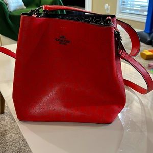 Red Coach Tote